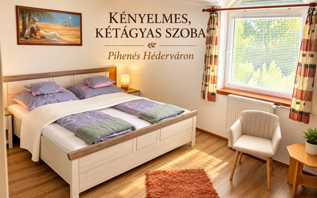 Kényelmes kétágyas szoba Héderváron